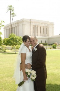 Aaron and Kristyn at Mormon Temple